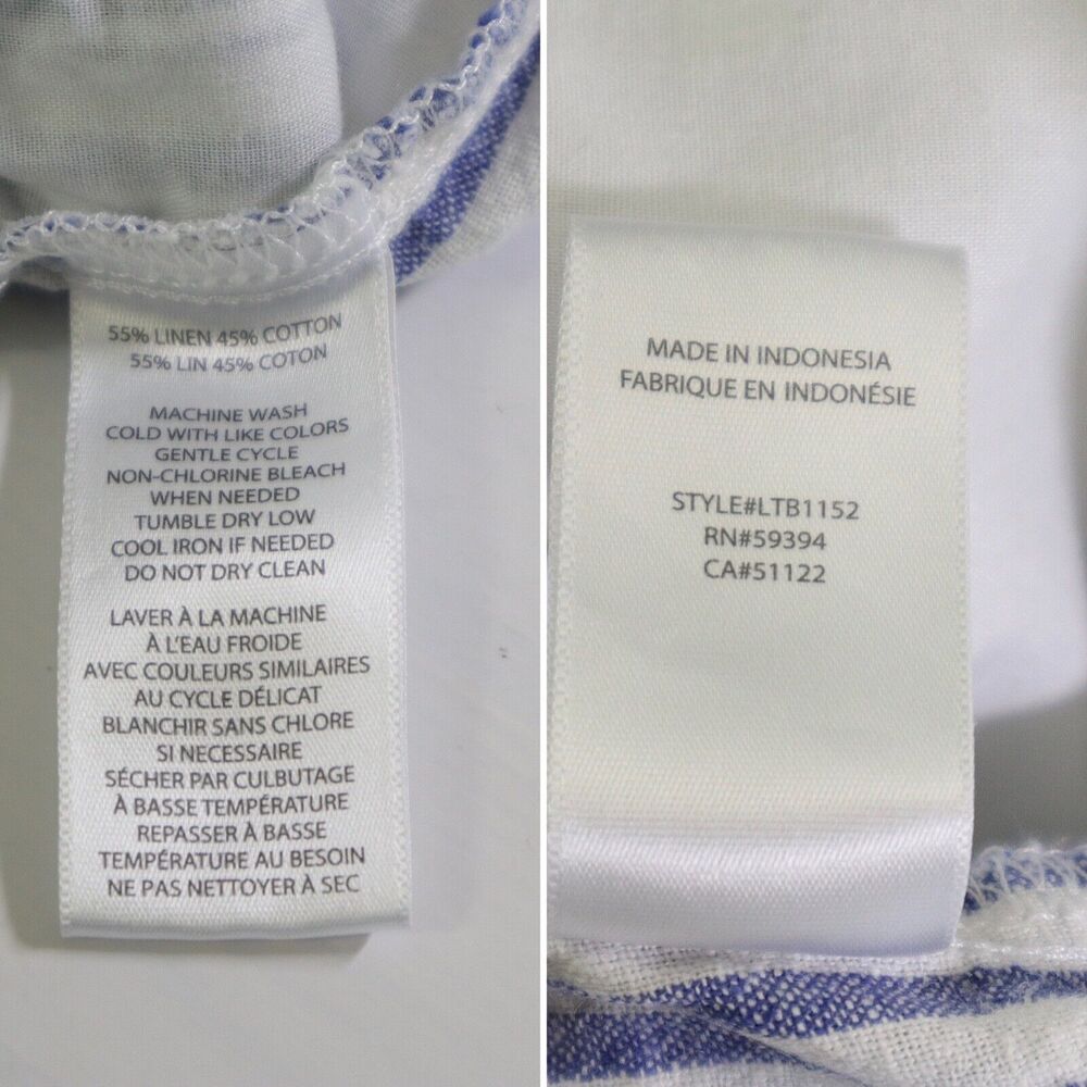 Beach Lunch Lounge Size M Giavanna Linen Pants Sailing Stripe Blue - Picture 10 of 10